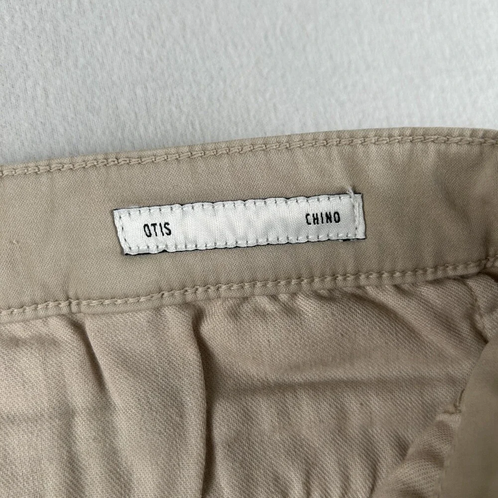 Edwin Pants Mens 34x30 Beige Otis Chino Stretch Canvas Khakis Flat Front USA